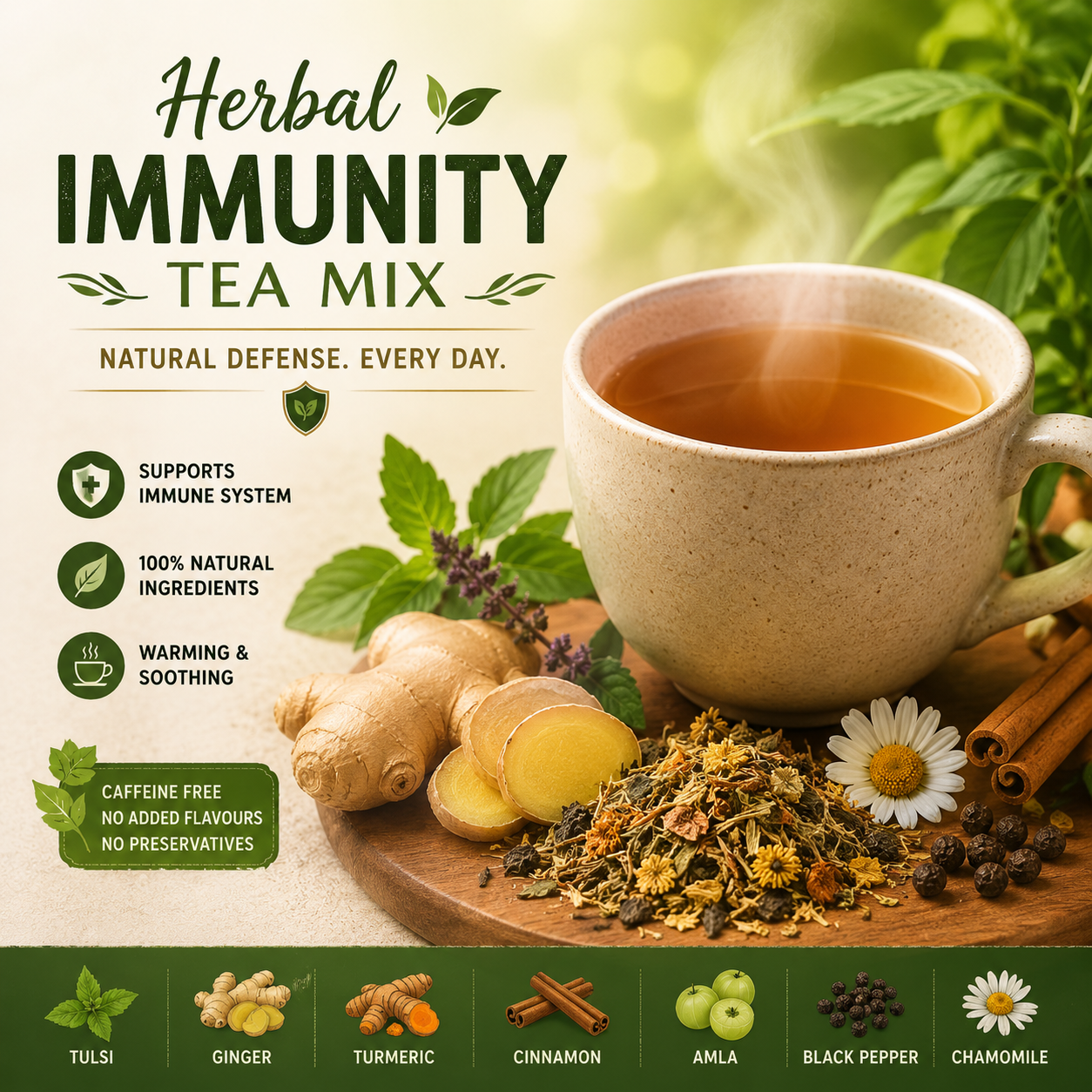 Herbal immunity tea mix
